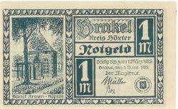 Brakel - Stadt - 1.6.1921 - 1.3.1922 - 1 Mark