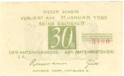 Brande-Hörnerkirchen - Gemeinde - - 31.12.1922 - 30 Pfennig