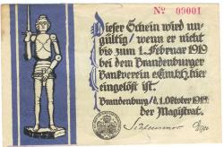 Brandenburg - Stadt - 1.10.1918 - 1.2.1919 - 20 Mark