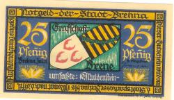 Brehna (heute: Sandersdorf-Brehna) - Stadt - Juli 1921 - 25 Pfennig