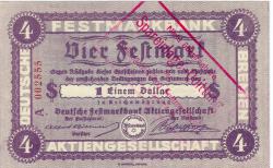 Bremen - Kellerhoff & Co, Niedersächsische Festmarkbank KG - Oktober 1923 - 31.12.1926 - 4 Mark