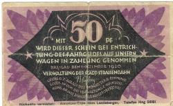 Breslau (heute: PL-Wroclaw) - Städtische Straßenbahn - 1.12.1920 - 50 Pfennig
