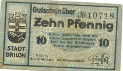 Brilon - Stadt - 18.5.1917 - 10 Pfennig 