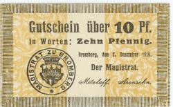 Bromberg (heute: PL-Bydgoszcz) - Stadt - 7.12.1916 - 10 Pfennig 