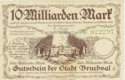 Bruchsal - Stadt - 24.10.1923 - 10 Milliarden Mark 