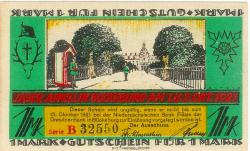 Bückeburg - Jäger-Appell Ausschuss - - 15.10.1921 - 1 Mark 