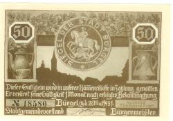 Bürgel - Stadt - 28.5.1921 - 50 Pfennig