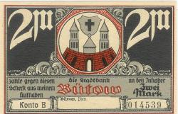 Bütow (heute: PL-Bytow) - Stadtbank - -- - 2 Mark