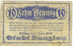 Bunzlau (heute: PL-Boleslawiec) - Stadt - 1.7.1918 - 1.7.1920 - 10 Pfennig