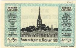 Buxtehude - Stadt - 12.2.1919 - 1.10.1920 - 50 Pfennig 