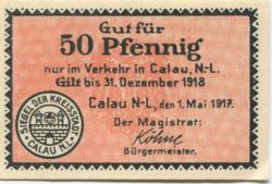 Calau - Stadt - 1.5.1917 - 31.12.1918 - 50 Pfennig 