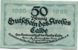 Calbe - Kreis - 1920 - 50 Pfennig 