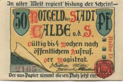 Calbe - Stadt - -- - 50 Pfennig 