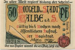 Calbe - Stadt - -- - 50 Pfennig 