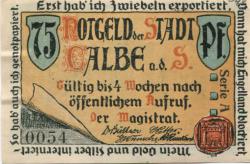 Calbe - Stadt - -- - 75 Pfennig 