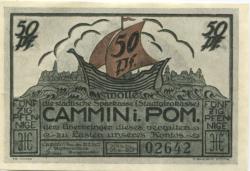 Cammin (heute: PL-Kamien Pomorski) - Stadt - 22.2.1922 - 50 Pfennig 