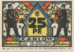 Carlow - Gemeinde - 15.6.1921 - 15.11.1921 - 25 Pfennig 