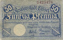 Cassel (heute: Kassel) - Stadt - -- - 50 Pfennig