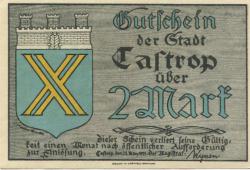 Castrop - Stadt - 24.3.1921 - 2 Mark
