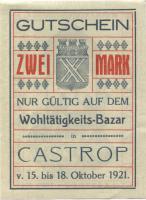 Castrop - Wohltätigkeits-Bazar - 15.10.1921 - 18.10.1921 - 2 Mark