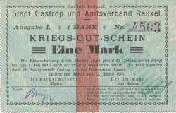 Castrop und Rauxel - Stadt Castrop und Amtsverband Rauxel - 10.8.1914 - 1.7.1915 - 1 Mark