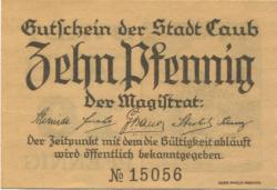 Caub (heute: Kaub) - Stadt - -- - 10 Pfennig
