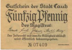 Caub (heute: Kaub) - Stadt - -- - 50 Pfennig