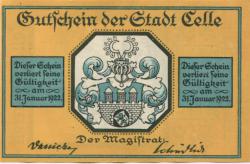 Celle - Stadt - - 31.1.1922 - 25 Pfennig