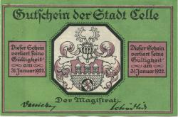 Celle - Stadt - - 31.1.1922 - 25 Pfennig