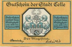 Celle - Stadt - - 31.1.1922 - 75 Pfennig