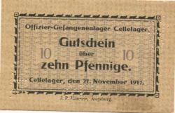 Celle - Offizier-Gefangenen-Lager - 21.11.1917 - 10 Pfennig