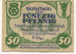 Chemnitz - Amtshauptmannschaft - - 31.12.1919 - 50 Pfennig