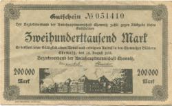 Chemnitz - Amtshauptmannschaft - 24.8.1923 - 200000 Mark