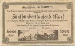 Chemnitz - Amtshauptmannschaft - 24.8.1923 - 500000 Mark