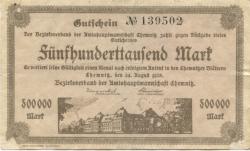 Chemnitz - Amtshauptmannschaft - 24.8.1923 - 500000 Mark