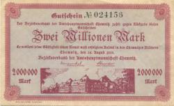 Chemnitz - Amtshauptmannschaft - 24.8.1923 - 2 Millionen Mark