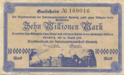 Chemnitz - Amtshauptmannschaft - 24.8.1923 - 10 Millionen Mark