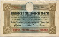 Chemnitz - Stadt - 26.9.1923 - 100 Millionen Mark