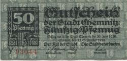 Chemnitz - Stadt - 23.9.1918 - 31.12.1920 - 50 Pfennig