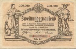 Chemnitz - Stadt - 24.8.1923 - 200000 Mark