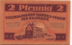 Chemnitz - Kolonialwaren-Handels-Verein für Kaufleute eGmbH - - 31.12.1921 - 2 Pfennig