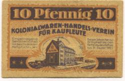 Chemnitz - Kolonialwaren-Handels-Verein für Kaufleute eGmbH - - 31.12.1921 - 10 Pfennig