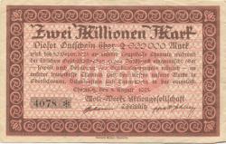 Chemnitz - Moll-Werke AG - 4.8.1923 - 30.9.1923 - 2 Millionen Mark