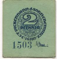 Chemnitz - Pickenhahn, J. C. F., & Sohn, (AG) - 1.6.1917 - 2 Pfennig