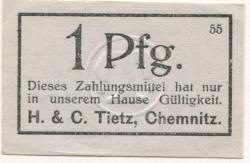 Chemnitz - Tietz, H. & C. - -- - 1 Pfennig