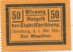 Christburg - Stadt - 1.10.1920 - 50 Pfennig
