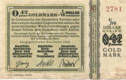 Clausthal - Staatliche Oberharzer Berg- und Hüttenwerke zu Clausthal; Staatliche Berginspektion zu Vienenburg; Staatliche Unterharzer Berg- und Hüttenwerke in Oker - 1.11.1923 - 0.42 Goldmark