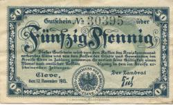 Cleve (heute: Kleve) - Kreis - 12.11.1918 - 50 Pfennig