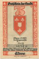 Cleve (heute: Kleve) - Stadt - 1921 - 75 Pfennig