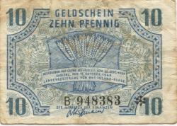 Koblenz (ehedem: Coblenz) - Landesregierung Rheinland-Pfalz - 15.10.1947 - 10 Pfennig